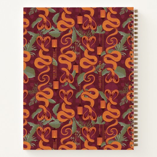 Serpent Luxe Pattern - The White Lotus ノートブック (裏面)