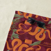 Serpent Luxe Pattern - The White Lotus ビーチタオル (インサイチュ)