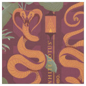 Serpent Luxe Pattern - The White Lotus ファブリック (クローズアップ)