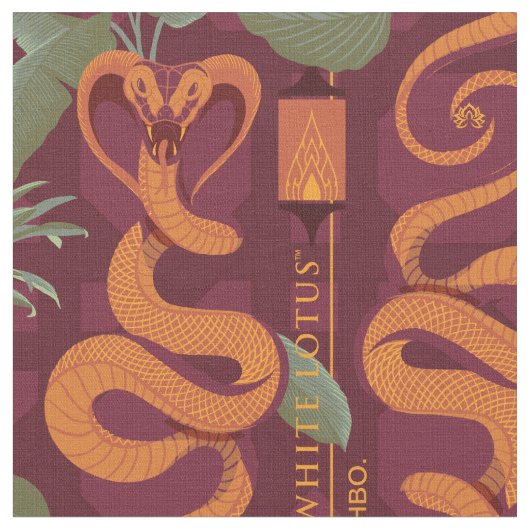 Serpent Luxe Pattern - The White Lotus ファブリック (クローズアップ)