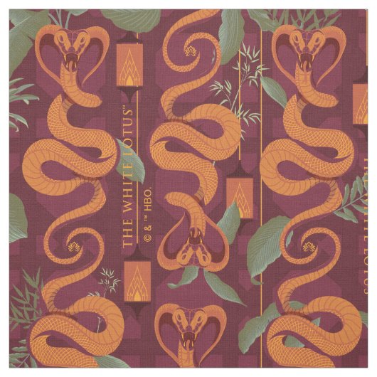 Serpent Luxe Pattern - The White Lotus ファブリック (見本)
