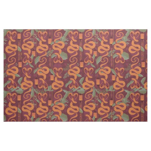 Serpent Luxe Pattern - The White Lotus ファブリック (ファットクウォーター)