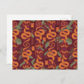 Serpent Luxe Pattern - The White Lotus ポストカード (正面/裏面)