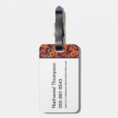 Serpent Luxe Pattern - The White Lotus ラゲッジタグ (裏面縦)