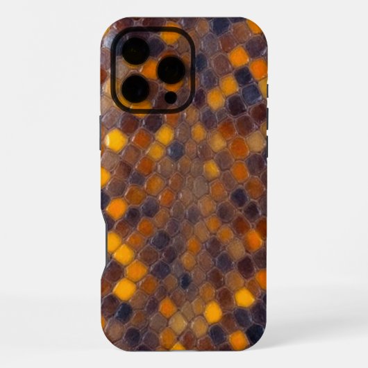 Serpent Shield:ブラウン&金ゴールド版 iPhoneケース (裏面)