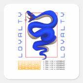 Serpent Symbol Art | Underground Bold Design スクエアシール (正面)