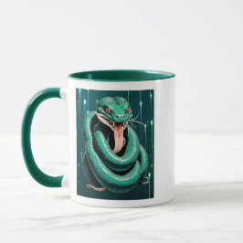 Serpent Vert aux Yeux Rouges. マグカップ