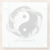 Serpentsデュアル（白/黒） ガラスコースター (裏面)