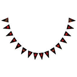 Serpent's Blessing 新年快乐 2025" バンティングフラッグ