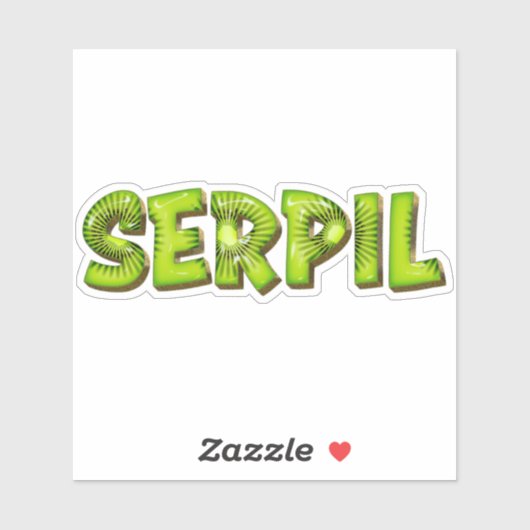 Serpil Name Kiwi Design Aufkleber Sticker シール (シート)
