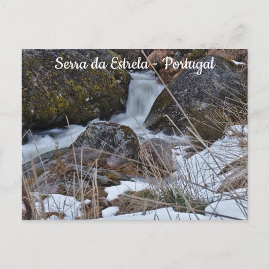 Serra da Estrelaの滝。ポルトガル ポストカード (正面)