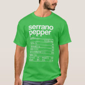 Serrano Pepper Nutrition Fact Funny Thanksgiving C Tシャツ (正面)
