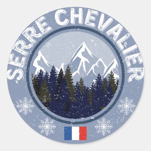 Serre Chevalier Station de Ski ラウンドシール (正面)