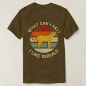 ServalレトロServal Cat African Wil Tシャツ (デザイン正面)