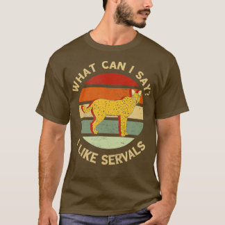 ServalレトロServal Cat African Wil Tシャツ