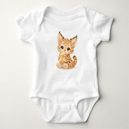 Serval Baby Bodysuit – Cute Spotted Wild Cat 🐆 ベビーボディスーツ