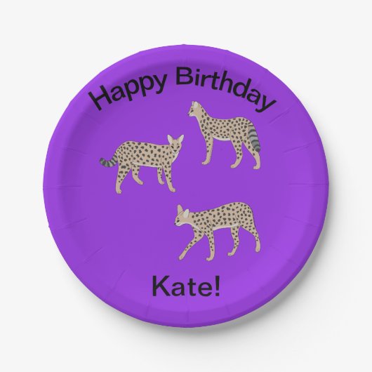 Serval Cats  ペーパープレート (正面)