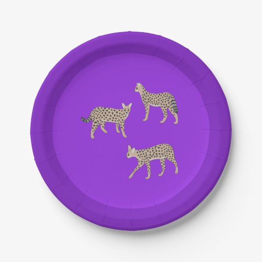 Serval Cats  ペーパープレート (正面)