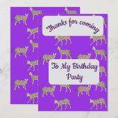 Serval Cats Thank you Card 招待状 (正面/裏面)