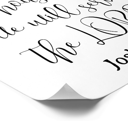 Serve the Lord KJV Bible Verse Joshua 24 Script ポスター (角)