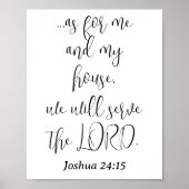 Serve the Lord KJV Bible Verse Joshua 24 Script ポスター (正面)