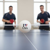 Serve Up Spirit: "I ❤️ USA" Ping Pong Ball 卓球ボール