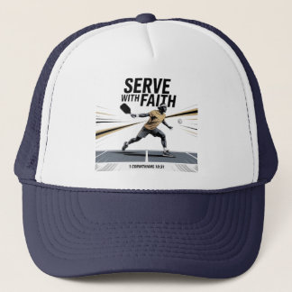 Serve With Faith Christian Pickleball  キャップ
