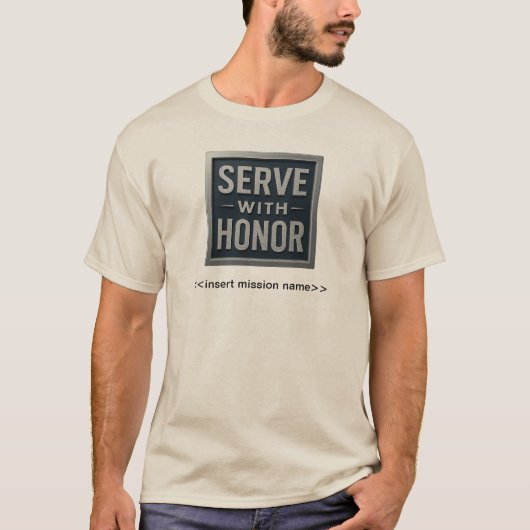 Serve With Honor™ (LDS Mission Name)メンズシャツ Tシャツ (正面)