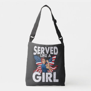 Served Like A Girl 女性退役軍人 ミリタリーウーマン クロスボディバッグ