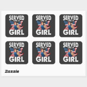 Served Like A Girl 女性退役軍人 ミリタリーウーマン スクエアシール (シート)