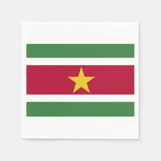 Servetten "Surinaamse vlag". スタンダードカクテルナプキン (正面)