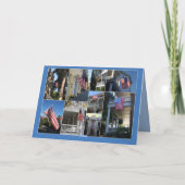 Service American Flag Collageに感謝 サンキューカード (裏面)