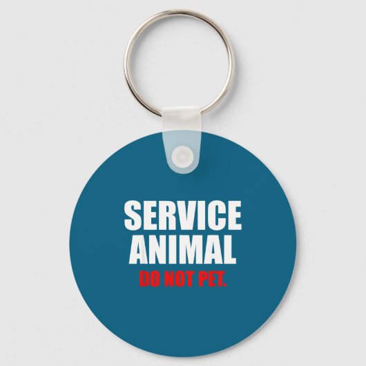 Service Animal Do Not Pet Funny Animal Lover キーホルダー (正面)