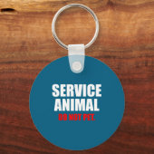 Service Animal Do Not Pet Funny Animal Lover キーホルダー (正面)