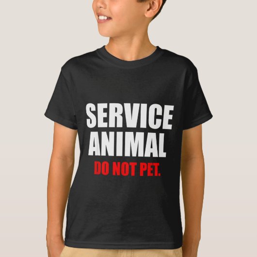 Service Animal Do Not Pet Funny Animal Lover  Tシャツ (正面)