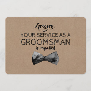 Service as a groomsman Requested – プロポーシおもしろいョン 招待状