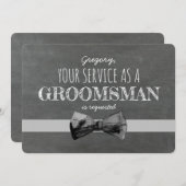 Service as a groomsman Requested – プロポーシおもしろいョン 招待状 (正面/裏面)