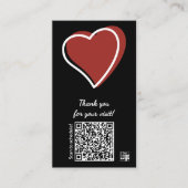 Service Business Valentine's Day QR Thank You ロイヤリティカード (正面)