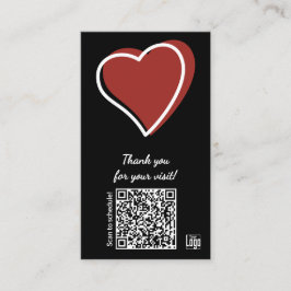 Service Business Valentine's Day QR Thank You ロイヤリティカード