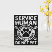 Service Dog Human Do Not Pet Funny Rescue Dog Owne カード (黄色い花)