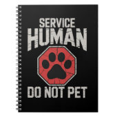 Service Dog Human Do Not Pet Rescue Dog Owner  ノートブック (正面)