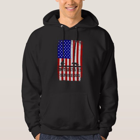 Service Dog PTSD Awareness US Veteran パーカ (正面)