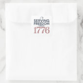 Service Freedom Since 1776 4th of July 250th Anniv スクエアシール (バッグ)