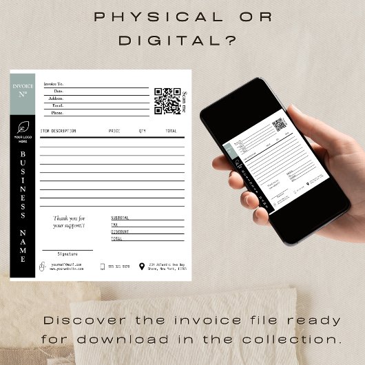 Service Invoice Sales Receipt Small Business