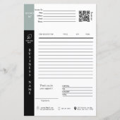 Service Invoice Sales Receipt Small Business (正面)