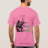 Service To Nation ホットピンク Tシャツ (裏面)