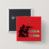 Service To Nation bright red 缶バッジ (正面&裏面)