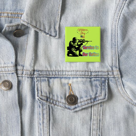 Service To Nation light green 缶バッジ (インサイチュ)