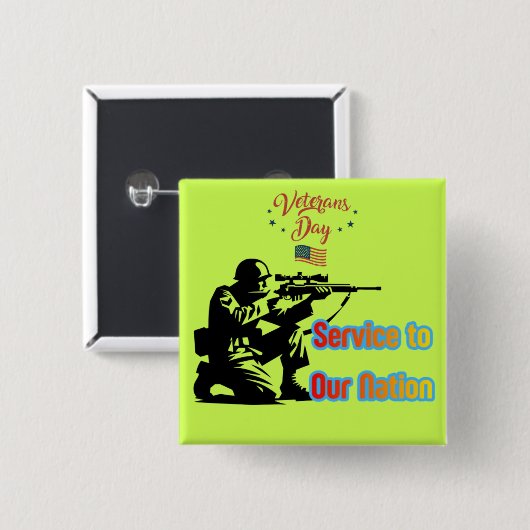 Service To Nation light green 缶バッジ (正面&裏面)