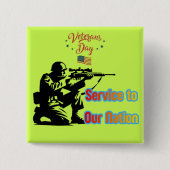 Service To Nation light green 缶バッジ (正面)